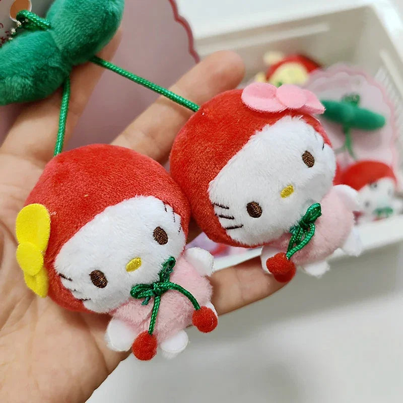 Cherry Sanrio Kawali Kuromi My Sweet Piano Hello Kitty Plush Toy Keychain Brooch Pachacco Backpack Pendant Decoration Girl Gift