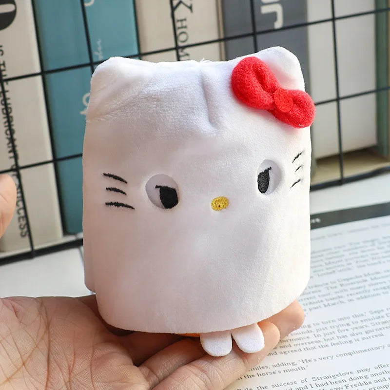 Halloween Sanrio Dress Ghost  Kuromi plush toy keychain Pom Pom Purin Stuffed Toy cartoon Hello Kitty My Melody Bag Accessories