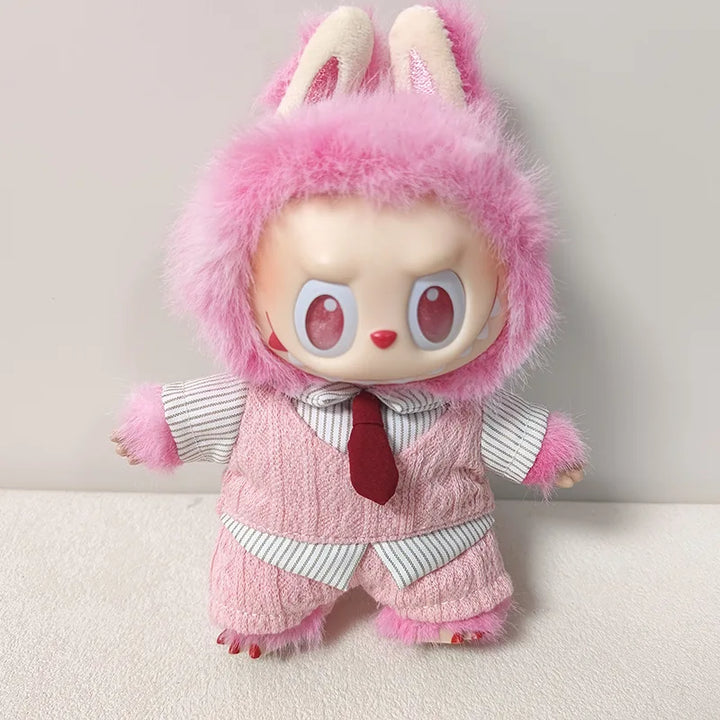 Labubu Doll Clothes College Style Set For 15-17cm Ropa 3.0 Labubu V1 V2 V3 Clothes Sitting Party Accessories