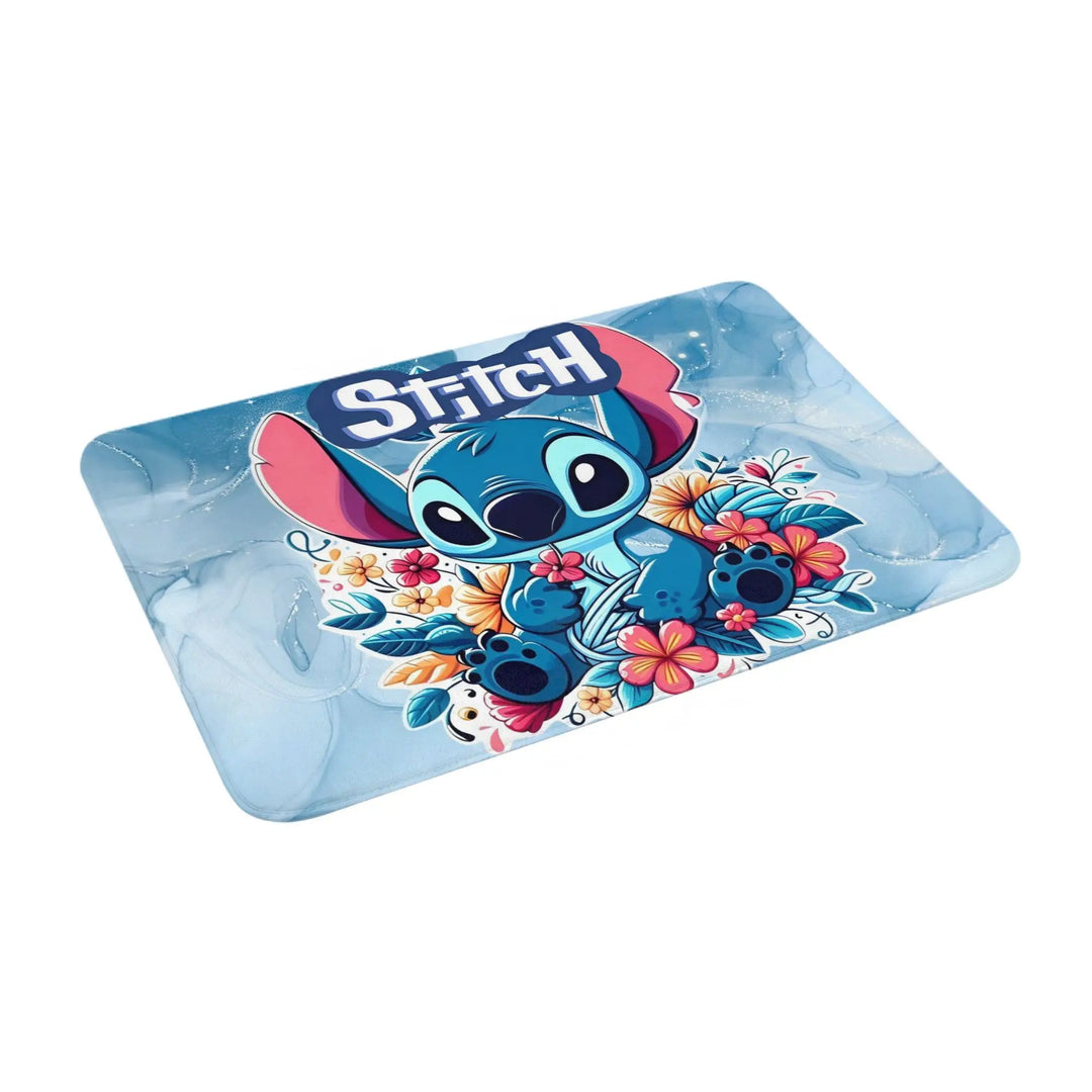 Cute Cartoon Stitch Bathroom Rugs Mat Water Absorbent  Bath Rugs Mats Carpet Non-Slip for Kitchen Shower