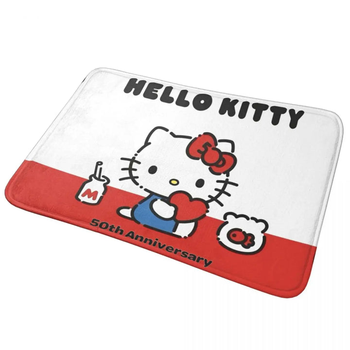 Hello Kitty Bathroom Rugs Mat Water Absorbent Bath Rugs Mats Carpet Non-Slip for Kitchen Shower