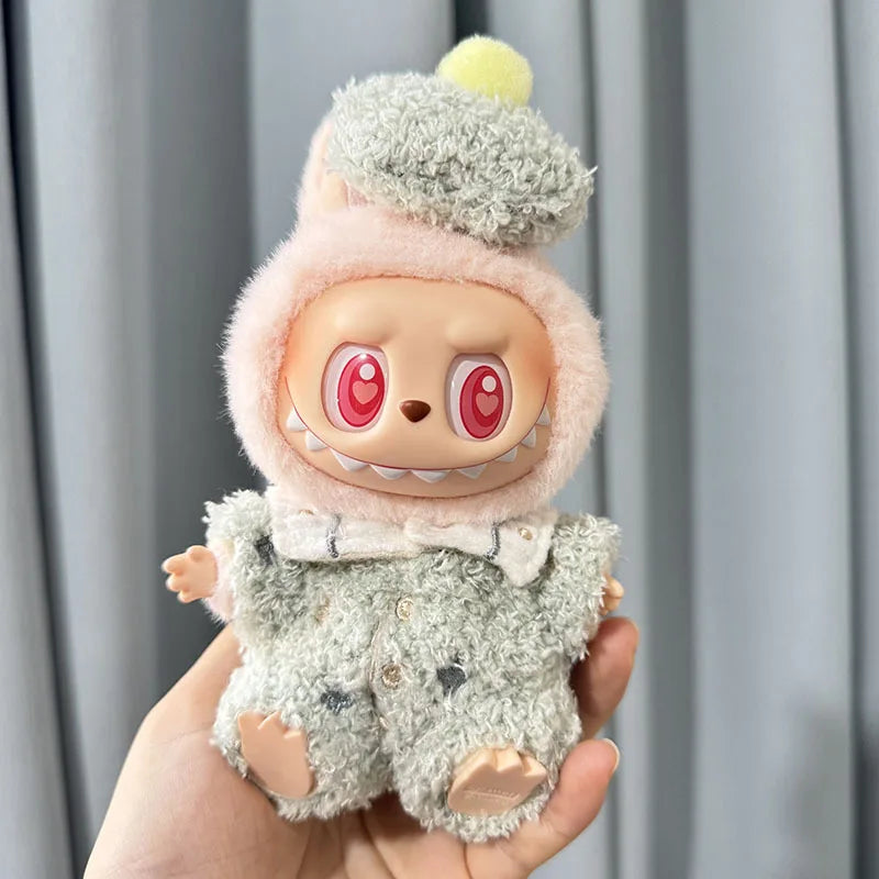 Cute Mini Plush Doll'S Clothes Korea Kpop Exo Labubu II Idol Dolls Jumpsuit Sitting Party Clothing Skirts Bib Pants Accessories