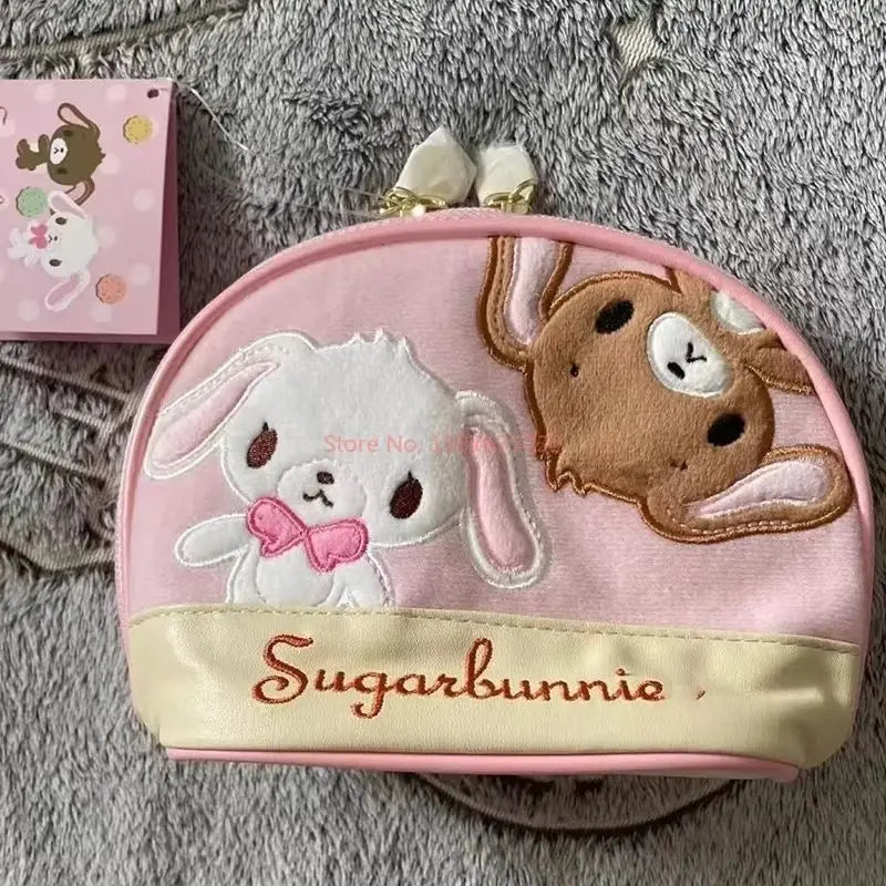 Kawaii Sanrio Sugarbunnies Shell Storage Bag Niche Makeup Bag Cute And Sweet Japanese Girl Zipper Portable Storage Wash Bag