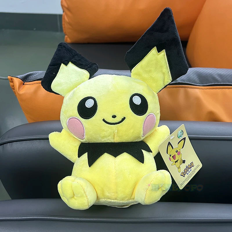 20cm Kawaii Original Pichu Pikachu Plush Doll Pokemon Peluche Stuffed Toy Elf Ornaments Gift for Kids