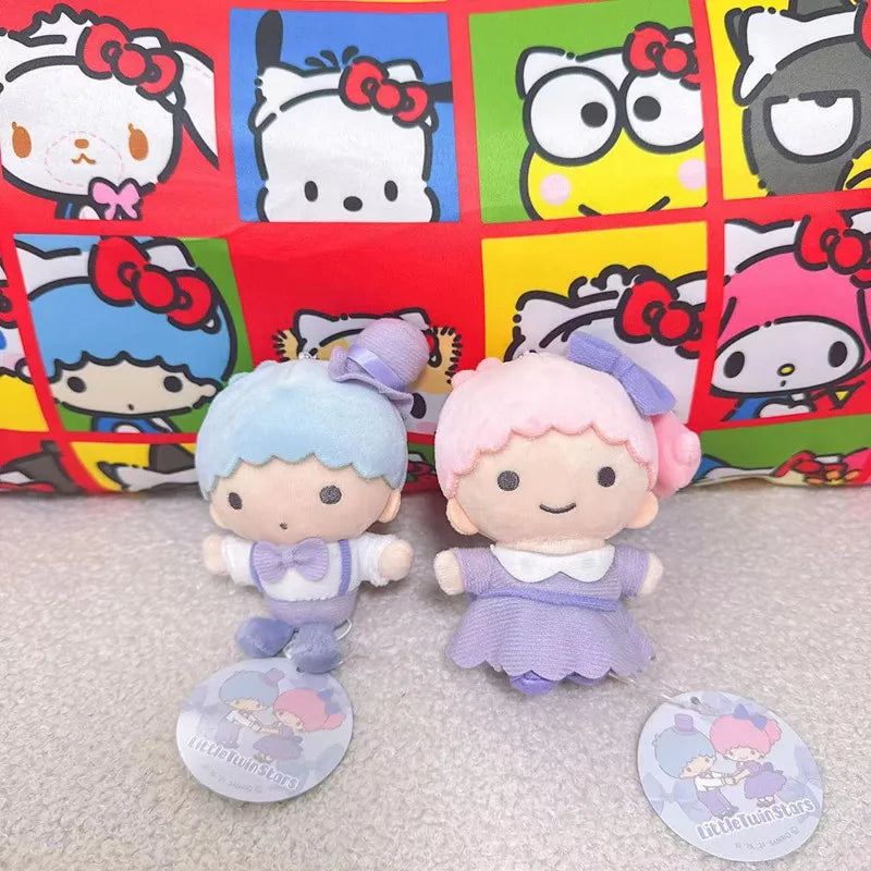 Kawaii Sanrio Little Twin Stars Plush Toys Bag Pendant Decoration Cute Cartoon Stuffed Doll Couple Keychain Girls Birthday Gifts
