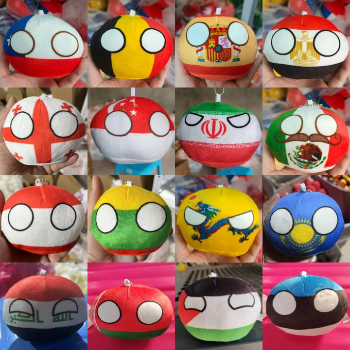 70 Styles 10cm Country Ball Plush Toys Polandball Pendant Country Countryball Stuffed Doll Christmas Gifts for Kids