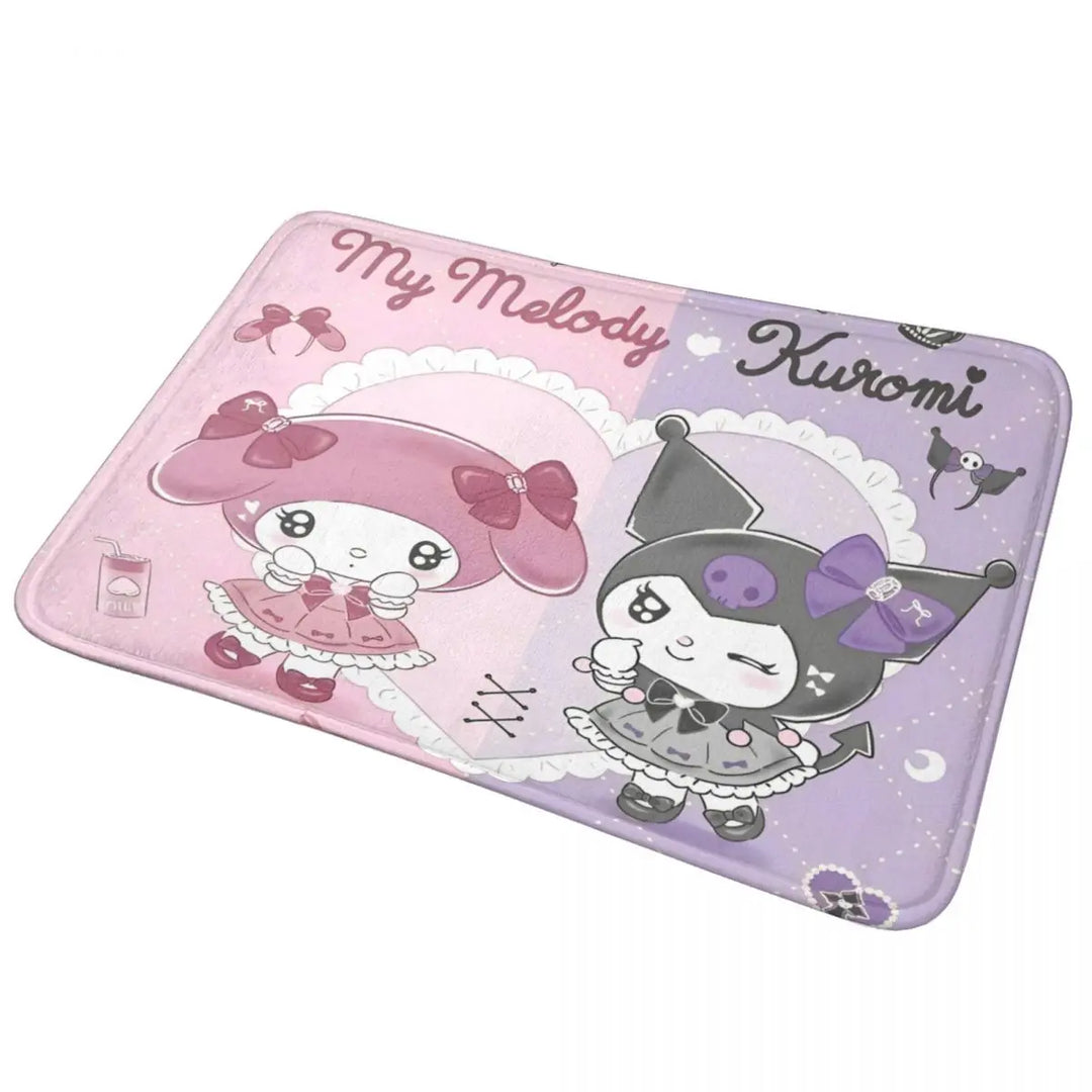 Kuromi Cheeky But Charming Merch Memory Foam Bath Mat Rug Non-Slip Water Absorption Bathroom Floor Rugs Carpet For Door Doormat