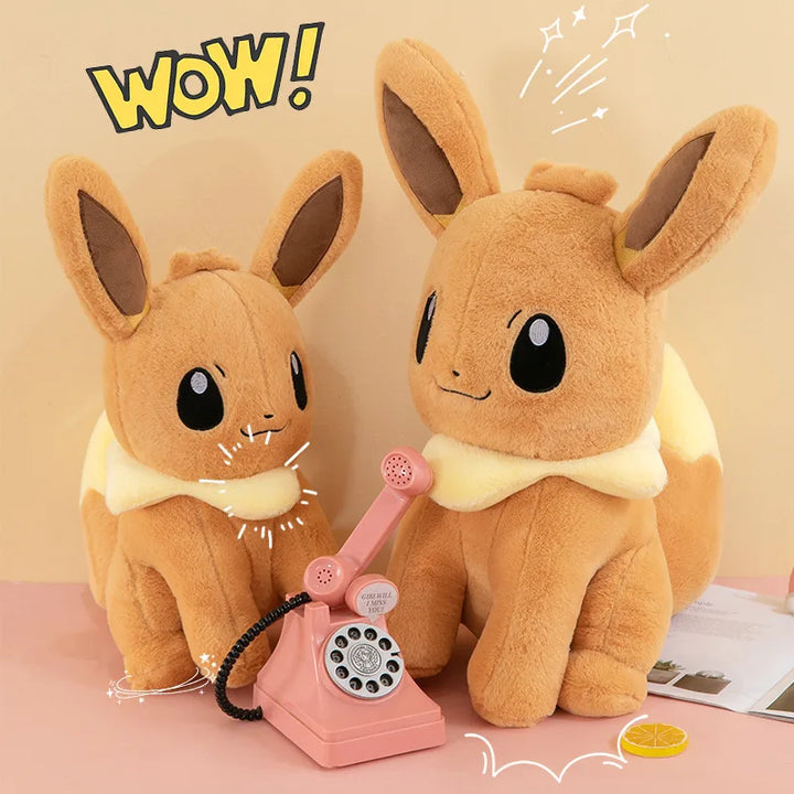 Pokemon Eevee Plush Toys Anime Pokémon Plushie Dolls 40-90cm Giant Cute Stuffed Pillow Eevee Sitting Christmas Gift for Children