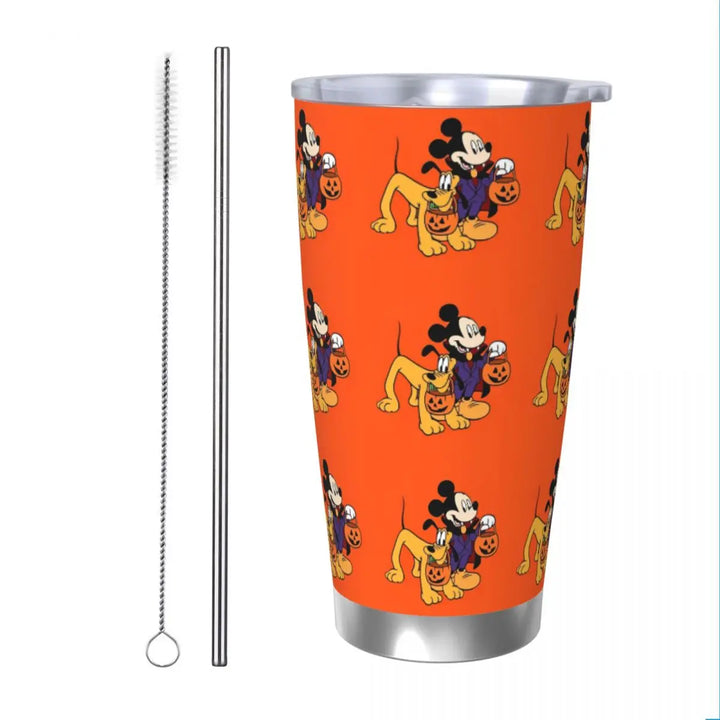 Cartoon Pumpkin Mickey Mouse Tumbler Vacuum Insulated Halloween Design Coffee Cups Vacuum Flask Outdoor Mug Water Bottle, 20oz