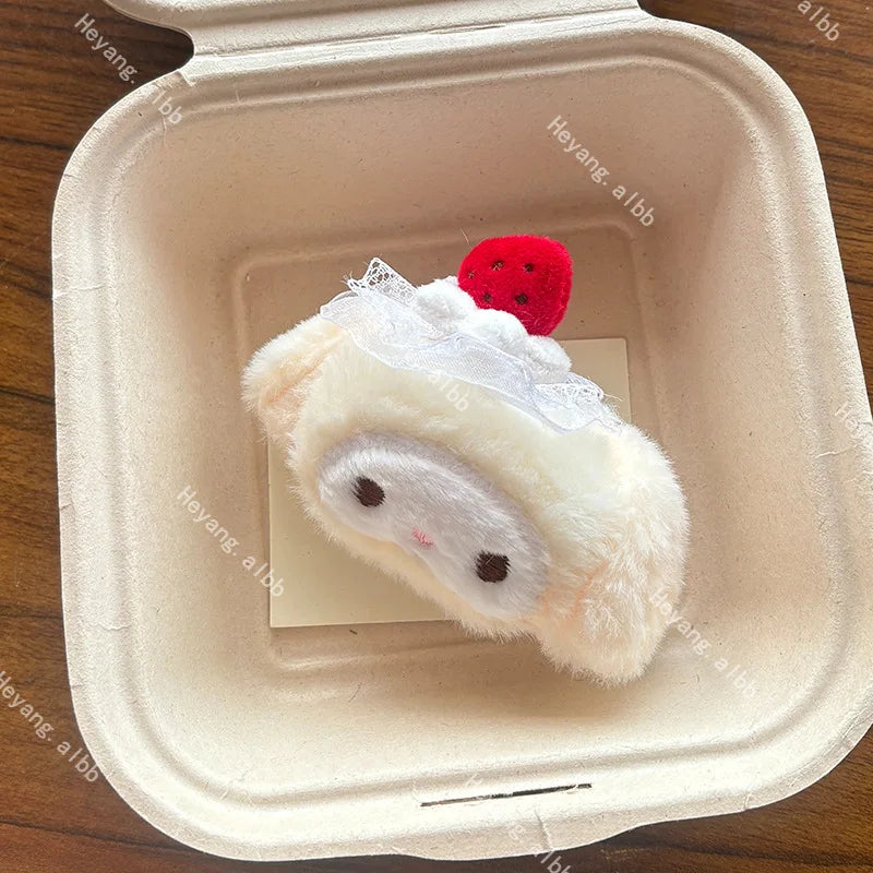 Kawaii Sanrio My Melody Plush Hairpin Cartoon Versatile Hair Band Headdress Sweet Bangs Side Clip Girl Birthday Gift Ornaments