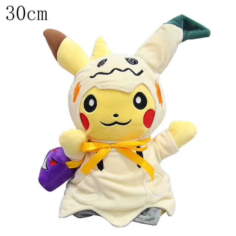 Cos Eevee Pikachu Cosplay Plush Toys Pikachu Peluche Mimikyu Lucario Charizard Garchomp Stuffed Animal Doll Collectible Gift