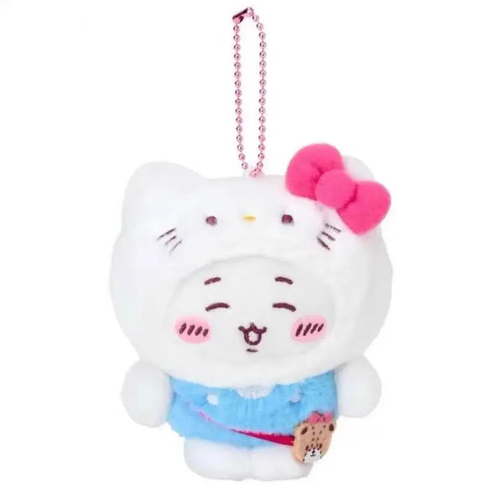 Kawaii Sanrio Kuromi Cinnamoroll Cartoon Plush Toys Backpack Keychain Hello Kitty Accessories Boys Girls Birthday Creative Gifts