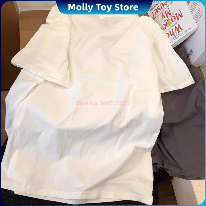 Kawaii Hello Kitty Pajamas Summer Pure Cotton Cardigan Short Sleeve Shorts Suit Cartoon Cute Home Clothes Gift