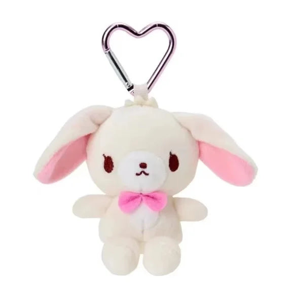 sanrios Sugarbunnies Mascot Plush Keychain Mascot Plush Keychain cute Shirousa Kurousa heart Keyring Bag Pendant Toy Doll gift