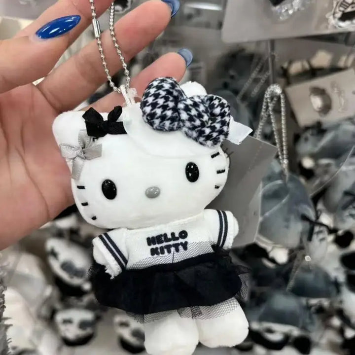Sanrio Hello Kitty Kawaii Plush Toys Keychain Cartoon Decorative Backpack Pendant Doll Creative Peripheral Girls Festival Gift