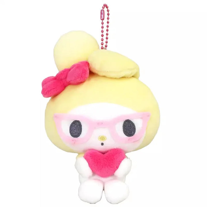 Sanrios 50th Anniversary Series Hello KittyMy Melody Plush Keychain Cute Melody heart Bag Pendant  Stuff Accessories For Gift