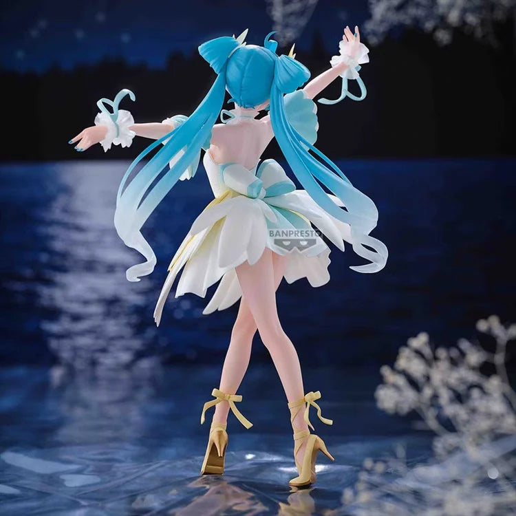 13cm Miku Anime Figure Hatsune Miku Classic Dance Swan Lake Action Figure Pvc Original Banpresto Model Collection Toy Customized
