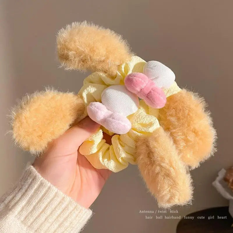 Kawaii Disney Cookieann Hair Circle Student Sweet Cute Cartoon Headband Plush Bow Decoration Creative Peripheral Girls Gifts