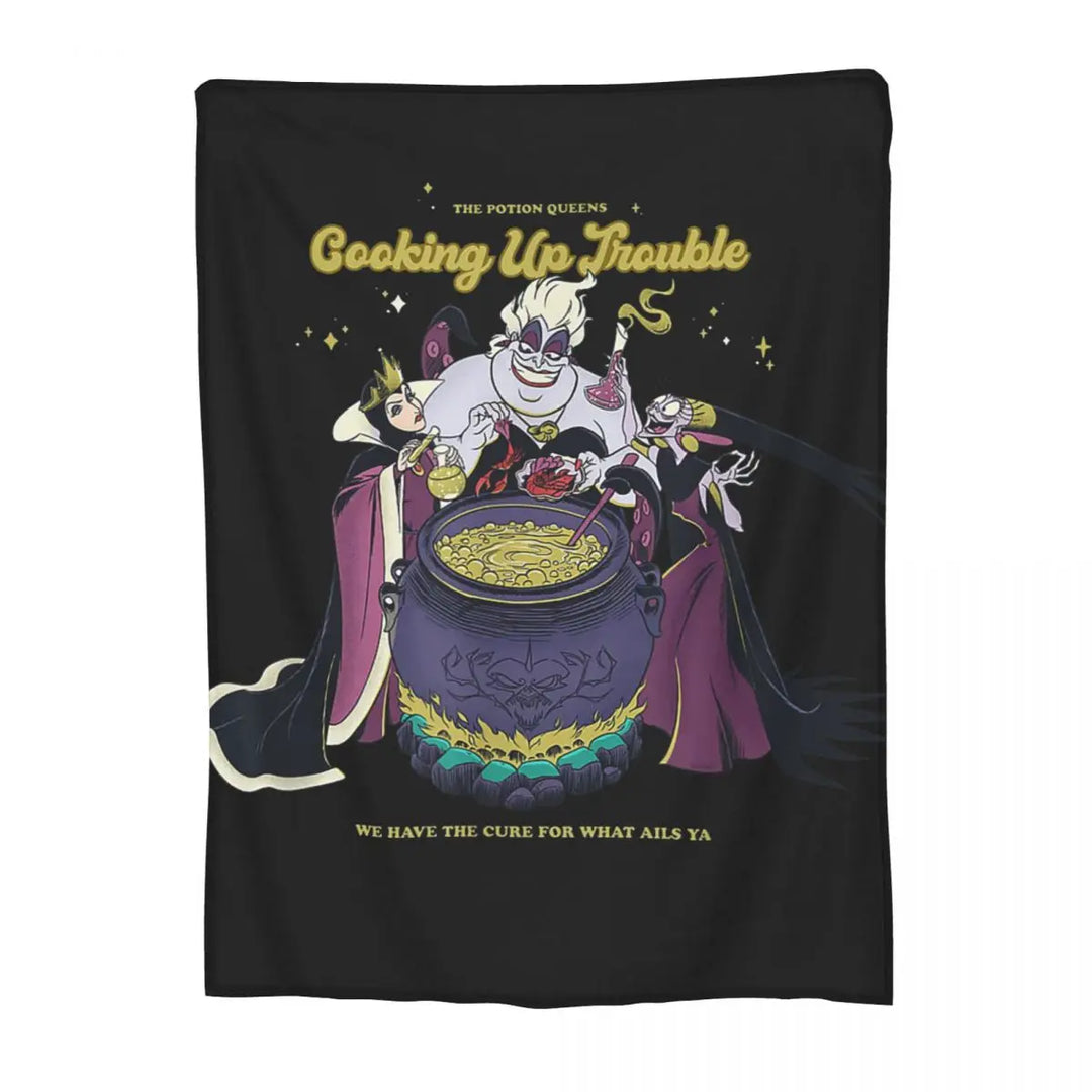 Evil Queen Blanket Coral Fleece Plush Textile Decor Villains Portable Soft Throw Blanket for Home Car Rug Piece