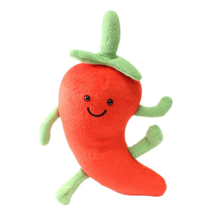 New Creative Cute Children Fruit Vegetable Plush Toys Realistic Carrot Dolls Parent-Child Educational Soft Stuffed Playtime