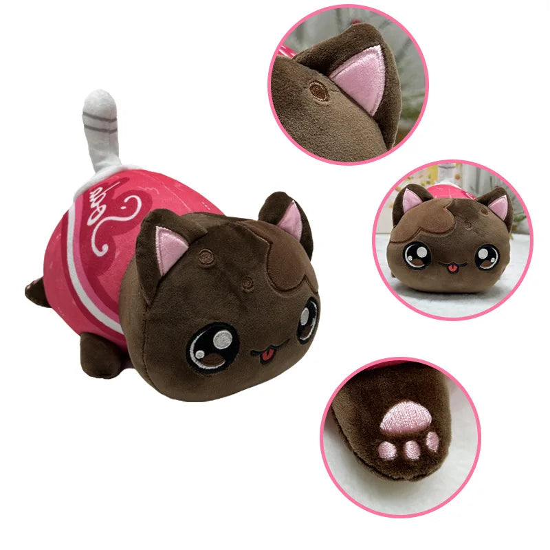 Cute Soft Aphmau Plush Toy Doll Soft Cartoon Pillow Cushion French Fries Coke Burger Children's Companion Doll Christmas Gift