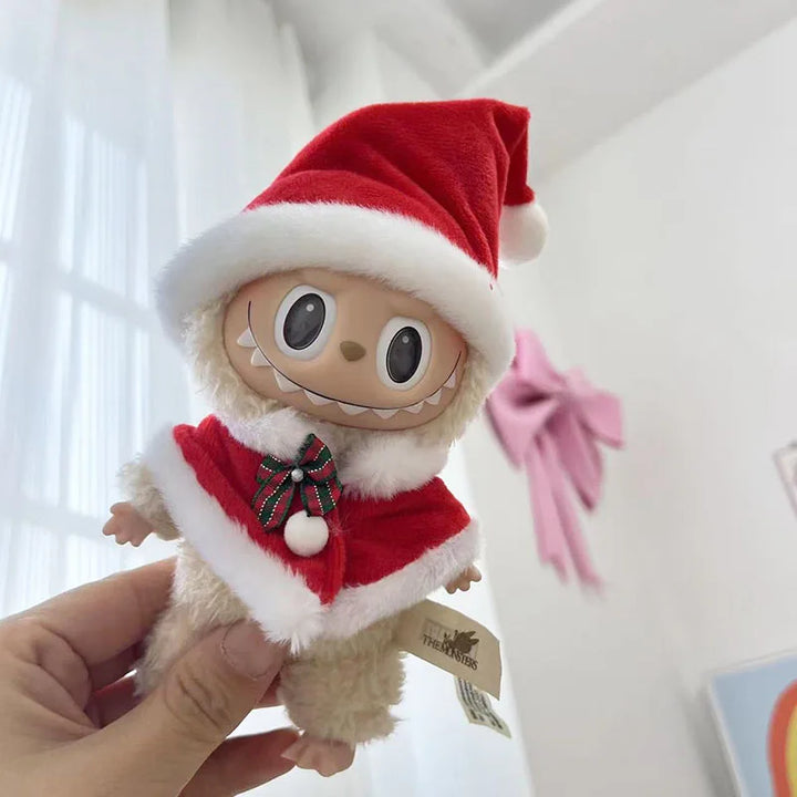 Cute Xmas Clothes for 15cm Labubu Idol Dolls New Year Plush Doll'S Clothes Hoodie Clothing Accessories Korea Kpop Exo Outfit