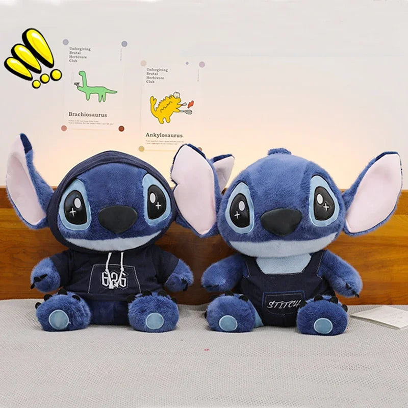 28/48cm Lilo and Stitch Disney Plush Toys Classics Kawaii Anime Cartoon Plushie Hoodie Stich Dolls Soft Stuffed Gift for Kids
