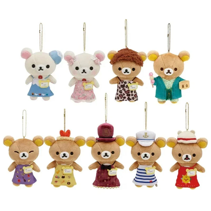 New Kawaii Rilakkuma Store Manager Limited Series Plush Doll Pendant 20th Anniversary Popular BearDoll Bag Pendant Keychain Gift