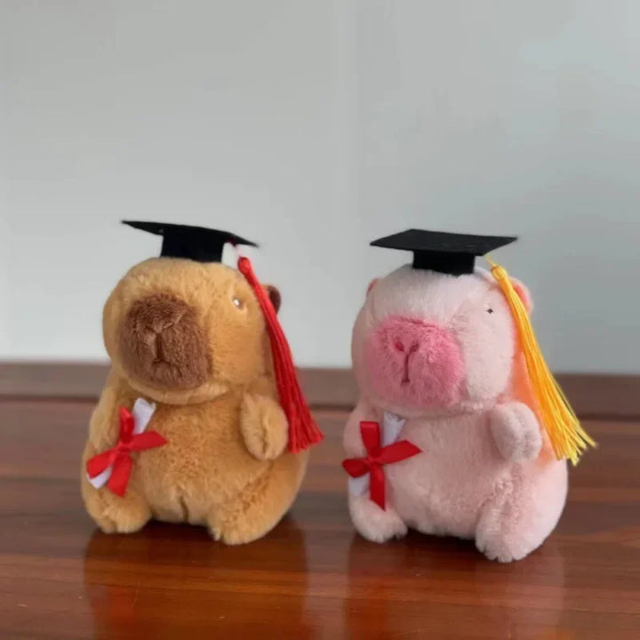 Doctor Hat Capybara Plush Toy Graduate Plush Dolls Cute Stuffed Animal Plushie Cute Pendant Soft Cartoon Pillow Graduation Gift