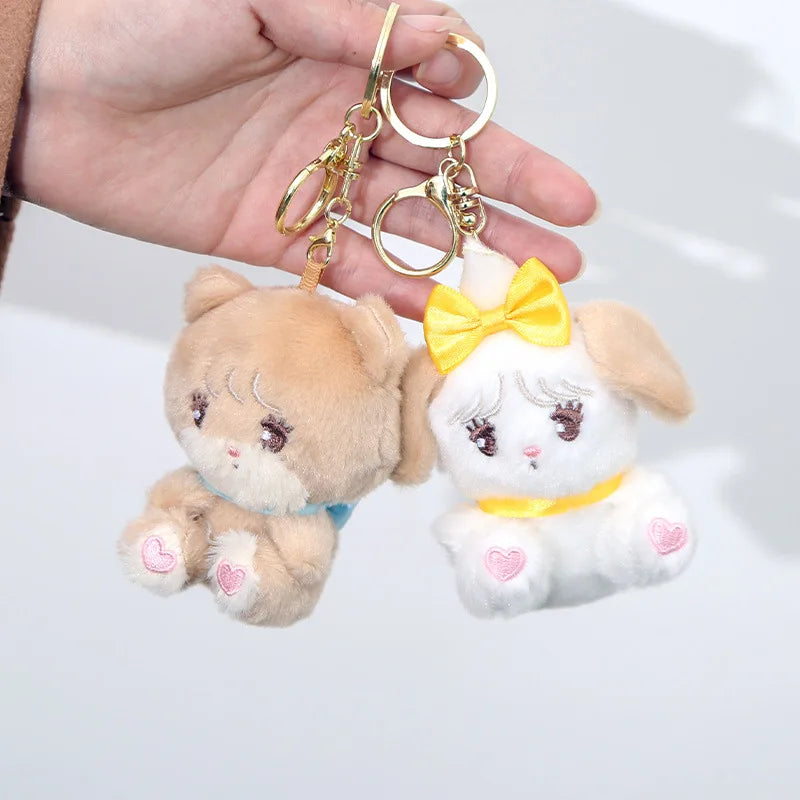Cute Mikko Plush Pendant Keychain Cartoon Cat Soft Little Doll Backpack Pendant Decoration Children Toy Friends Christmas Gift
