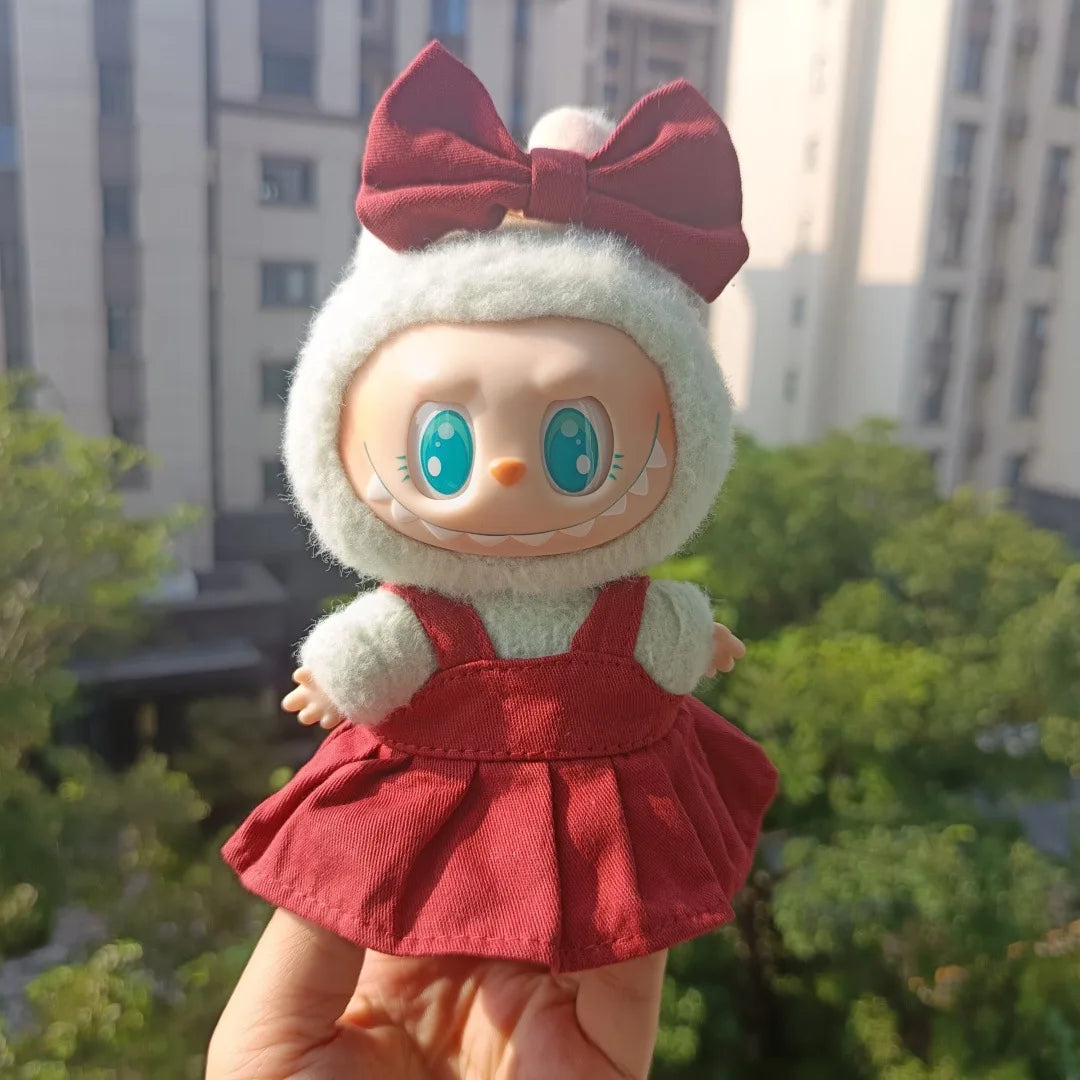 Clothes For Labubu Dolls 15/17Cm For LABUBU Sitting Party 1St 2Nd 3Rd Gen Skirt Apparel Accessories