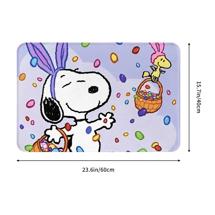 Happy Easter Eggs Snoopy Memory Foam Bathroom Rugs Ultra Soft Non-Slip  Carpet Bath Mat Water Absorbent for Kitchen Shower