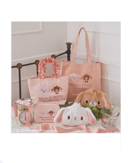 Cute Sugarbunnies Tote Bags for Women Limited for Easter Embroidery Anime Kawaii Shoulder Bag Ladies Top Handle Eco Shopping Bag