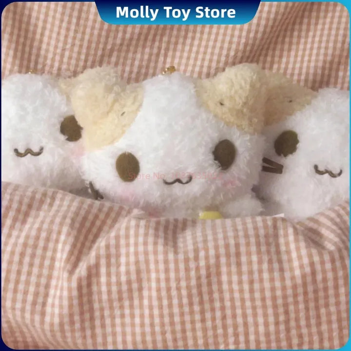 Masyumaro Fluffy Fuwa Nyanko Cat Plush Doll Keychain Charm Keychain Anime Kawaii Women Bag Keychains Mascot Keyring Keyholder