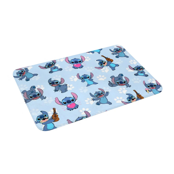 Cartoon Stitch 626 Bathroom Rugs Mat Extra Soft and Absorbent  Bath Rugs Mats Carpet Non-Slip for Entrance Door Doormat