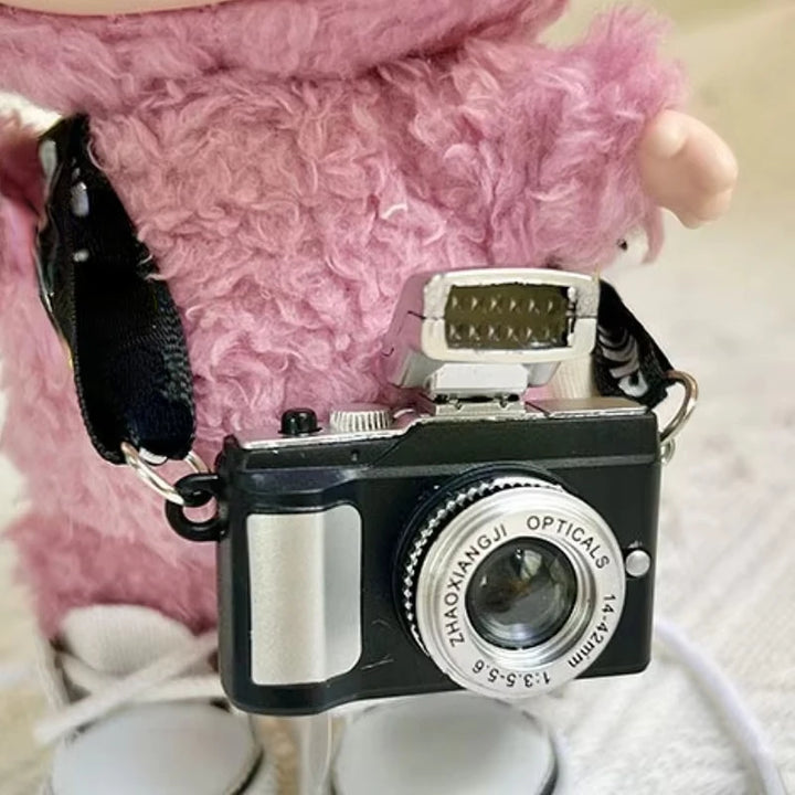 17cm Cute Labubu Leather Shoes Canvas Shoes Sneakers Camera Labubu Korea Kpop Exo DIY Girls Labubu Doll Accessories