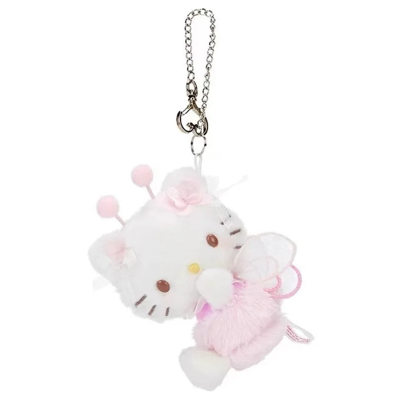 Sanrio Kuromi My Melody Kawaii Cartoon Plush Toys Keychain Cinnamoroll Hello Kitty Backpack Pendant Decoration Girl Holiday Gift