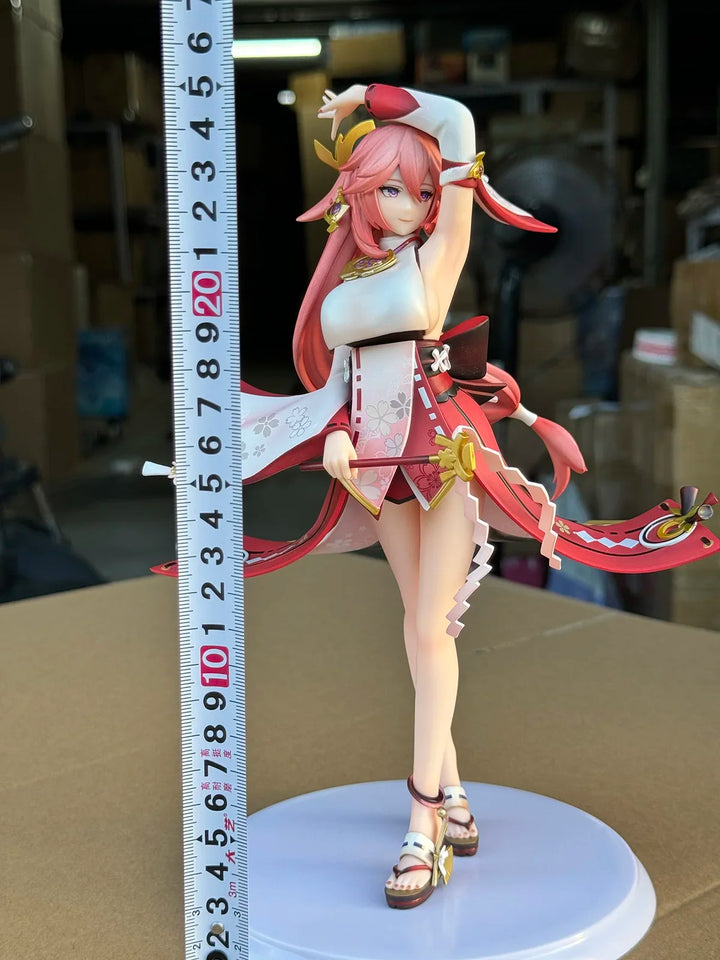 Genshin Impact Figure Yae Miko Anime Figures Kawaii Girl Anime Peripheral Statue Collectible Customized Model Desk Decor Gift