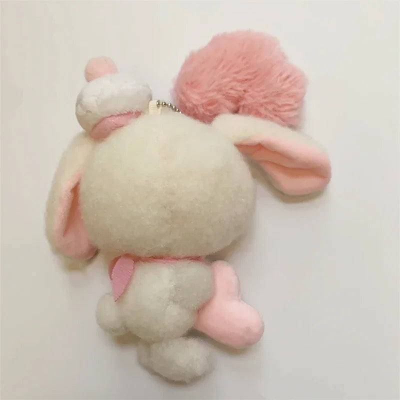 Sugarbunnies Plush Keychain Fluffy Heart Shirousa Kurousa Bunny Kawaii Cute Keychains Mascot Charm Key Chain Keyring Small Gifts
