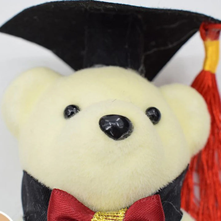 12cm Standing Graduation Ceremony Bear Doll Flower Bouquet Decoration