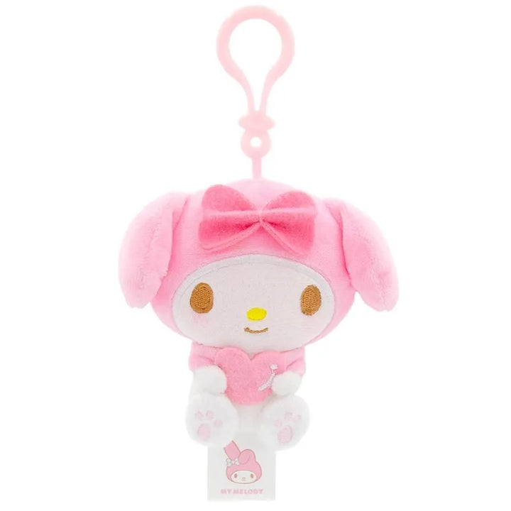 Sanrio Hello Kitty Kuromi Melody Pachacoo Cinnamoroll Stuffed Toys Pendant Cute Plush Toys Keyring Anime Keychain Birthday Gift