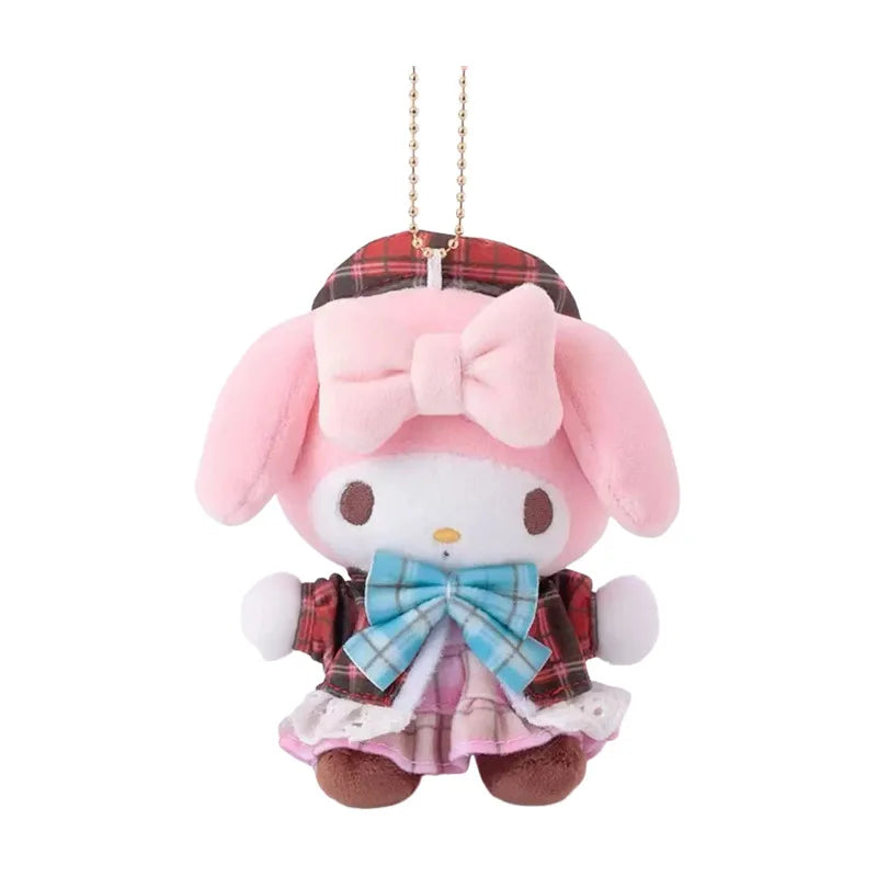 Kawaii Sanrio My Melody Wish Me Mell Plush Toys Cartoon Keychain Kuromi Hello Kitty Backpack Pendant Decoration Birthday Gifts