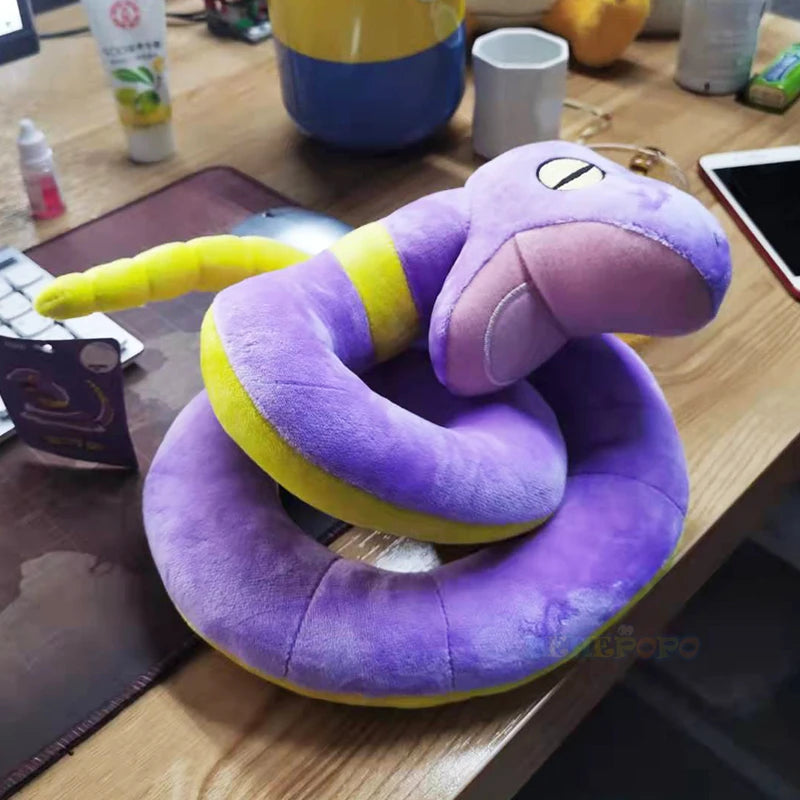 Pokemon Kawaii Ekans Stuffed Toys Cartoon&Cute Arbor Snake Plush Dolls Throw Pillow Birthday Gift  For Kids Friends Boys