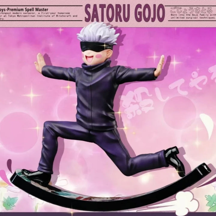 Jujutsu Kaisen Anime Figures Satoru Gojo Figure Gojo Skateboard Andwobble Figurine Pvc Statue Gk Collection Model Doll Toys