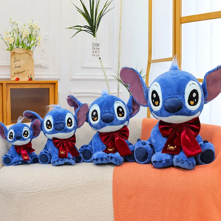 25/65cm Lilo and Stitch Disney Plush Toys Classics Kawaii Anime Cartoon Plushie Scarf Stich Dolls Soft Stuffed Gift for Kids