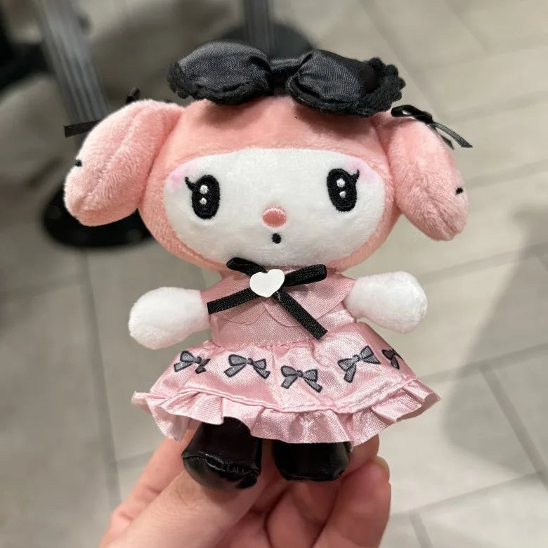 Cartoon My Melody Kawaii Lolita Doll Sweet White Strawberry Plush Toy Keychain 50Th Anniversary Bag Decoration Pendant Gifts