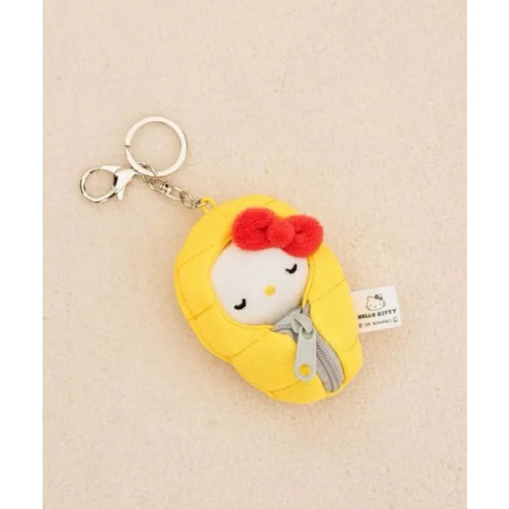 Sanrios Original Plush Doll Melody Keychain sleep baby series me Hallo Kitty Bag Pendant cute sleeping bag Kitty bag Accessories