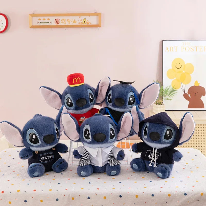 35-45cm Disney Lilo and Stitch Plush Toys Anime Cartoon Plushie Stuffed Uniform Stich Dolls Kawaii Pillow Kids Birthday Gifts