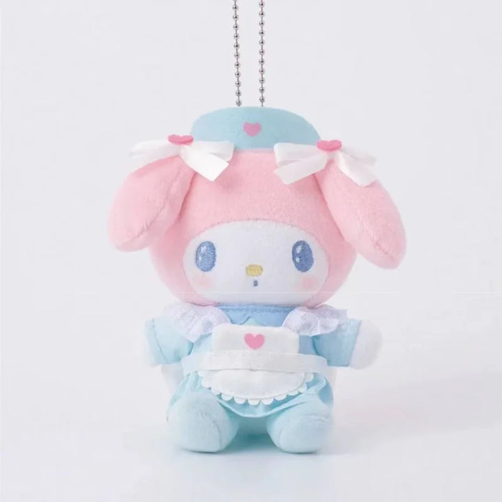 Kawaii Sanrio Kuromi Hello Kitty Plush Toy Backpack Keychain Cartoon My Melody Nurse Doll Girl Birthday Gift Creative Peripheral