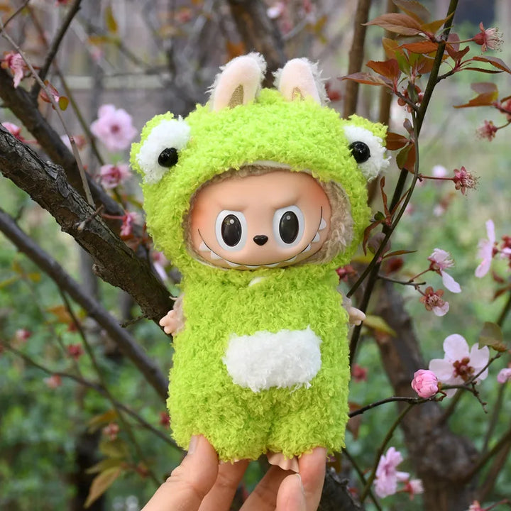 17cm Cute Mini Plush Doll'S Clothes Snowman Duck Elephant Panda Bunny Outfit Accessories For Korea Kpop Exo Labubu Idol Dolls